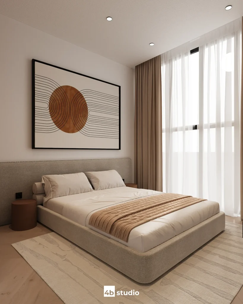 Modern full design of apartment, 2 bedrooms, 2 bathrooms, kitchen, dining area, location is in Dubai