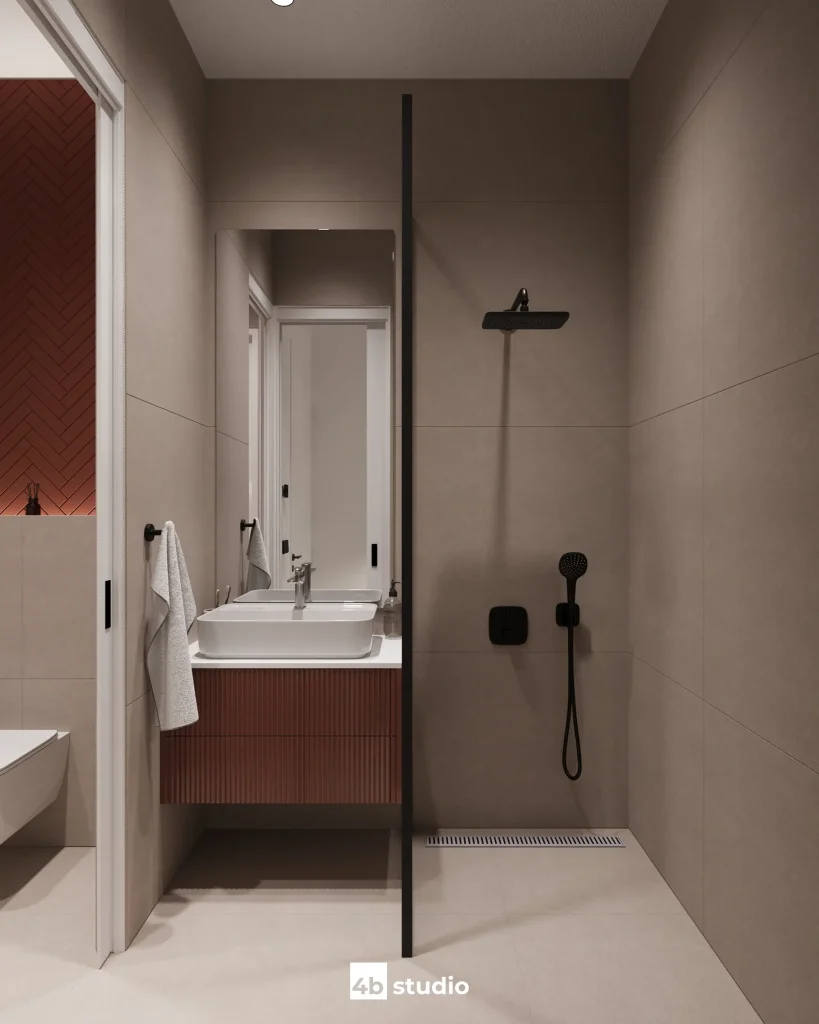 Modern full design of apartment, 2 bedrooms, 2 bathrooms, kitchen, dining area, location is in Dubai