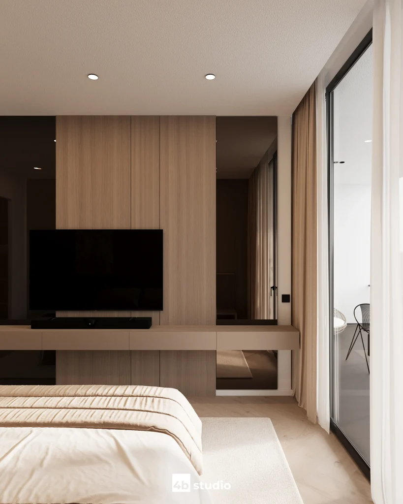 Modern full design of apartment, 2 bedrooms, 2 bathrooms, kitchen, dining area, location is in Dubai
