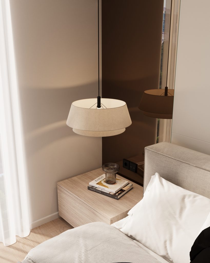 Modern full design of apartment, 2 bedrooms, 2 bathrooms, kitchen, dining area, location is in Dubai
