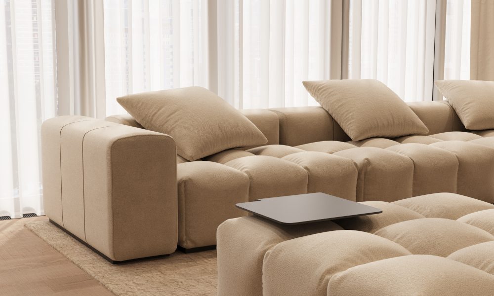 Modern full design of apartment, 2 bedrooms, 2 bathrooms, kitchen, dining area, location is in Dubai